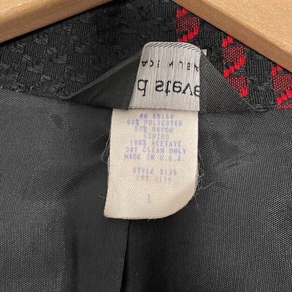 Chad Stevens Size Large Red Black Plaid Jacket Blazer Academia Clueless Preppy - Picture 5 of 12